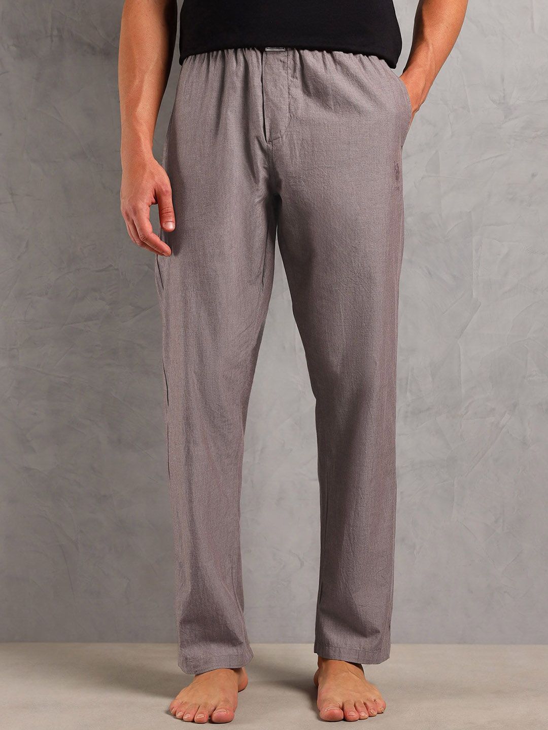 U.S. Polo Assn. Men Heathered Pure Cotton Lounge Pants-picture-39