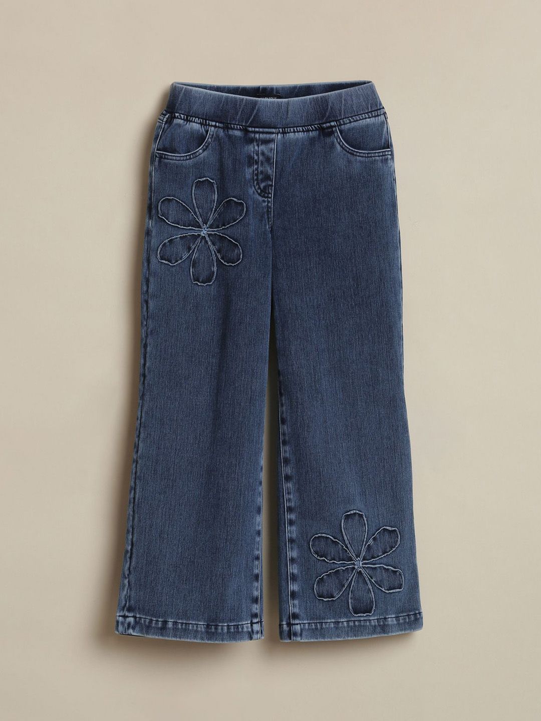 Allen Solly Junior Girls Relaxed Fit Mid-Rise Jeans