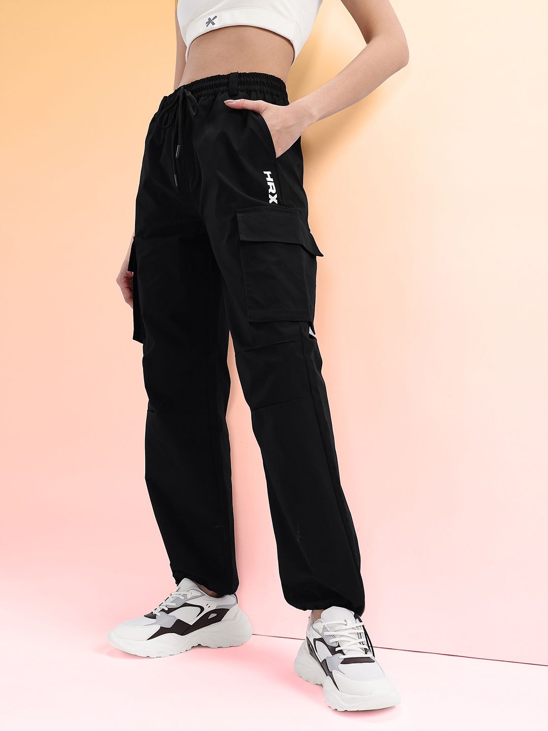 HRX by Hrithik Roshan Women Rapid-Dry Cargo Style Track Pants-picture-14