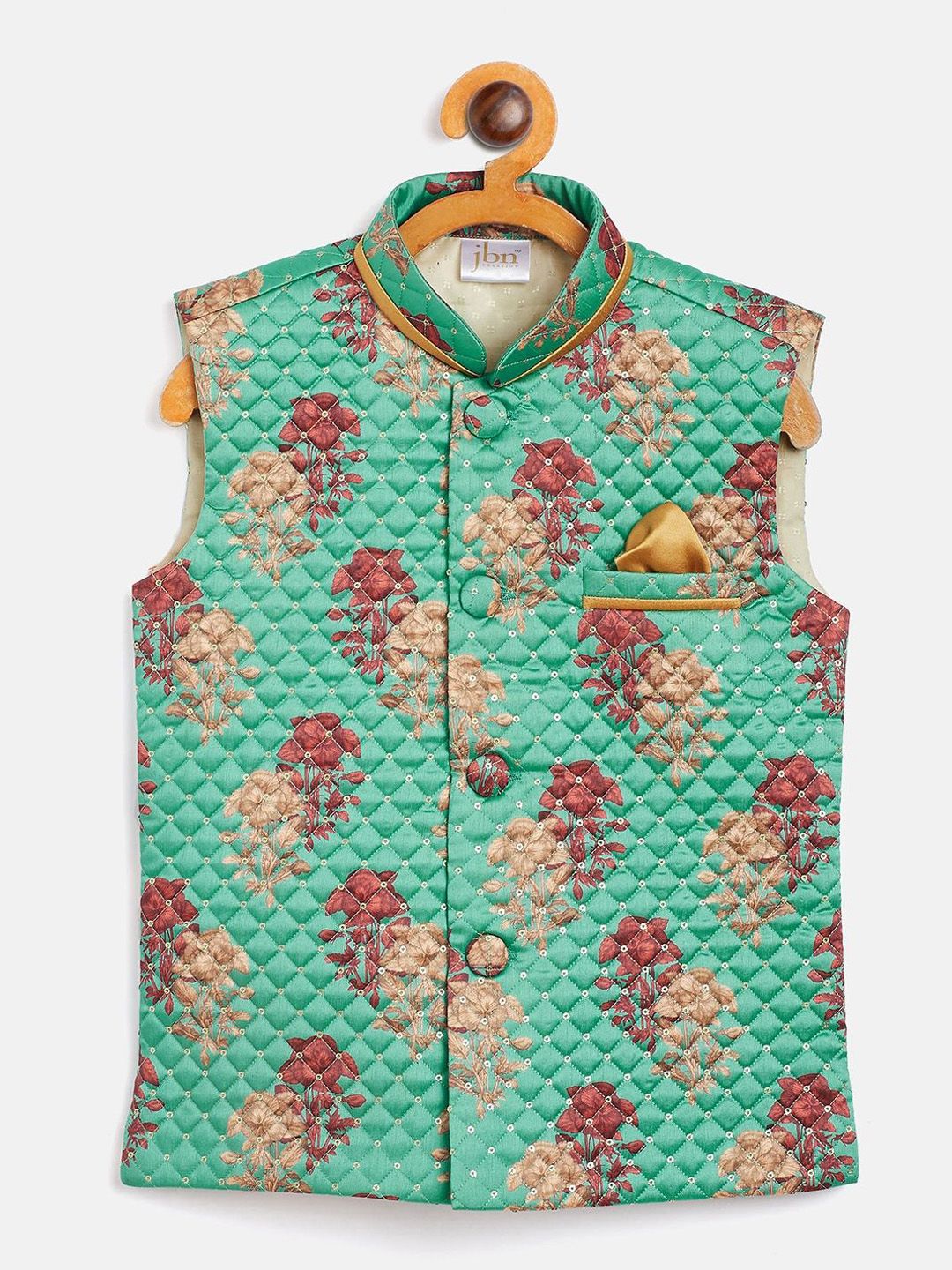 JBN Creation Boys Printed Nehru Jackets-image-12
