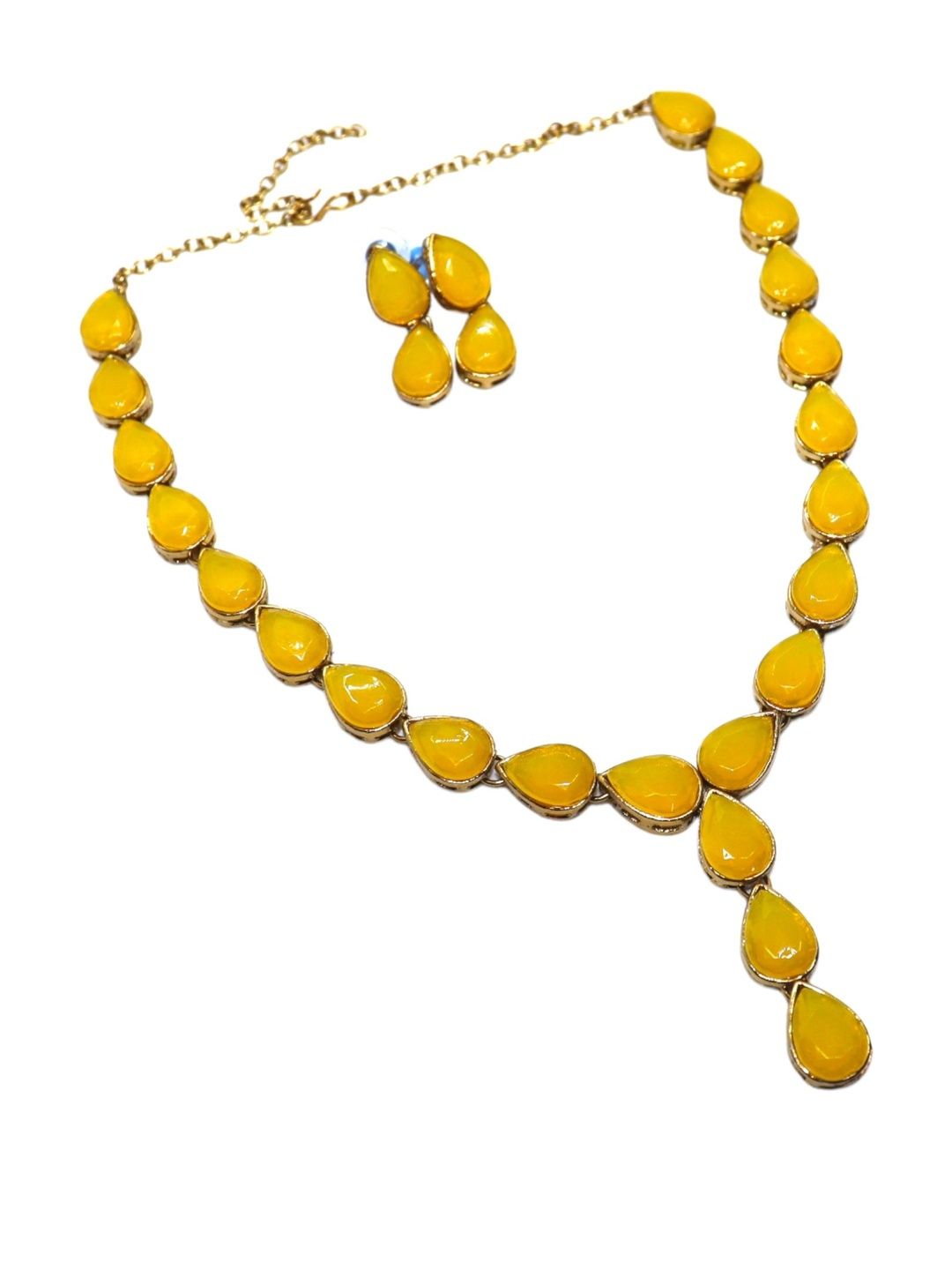 JN HANDICRAFT Copper-Plated Alloy Artificial Stones Jewellery Set-picture-17