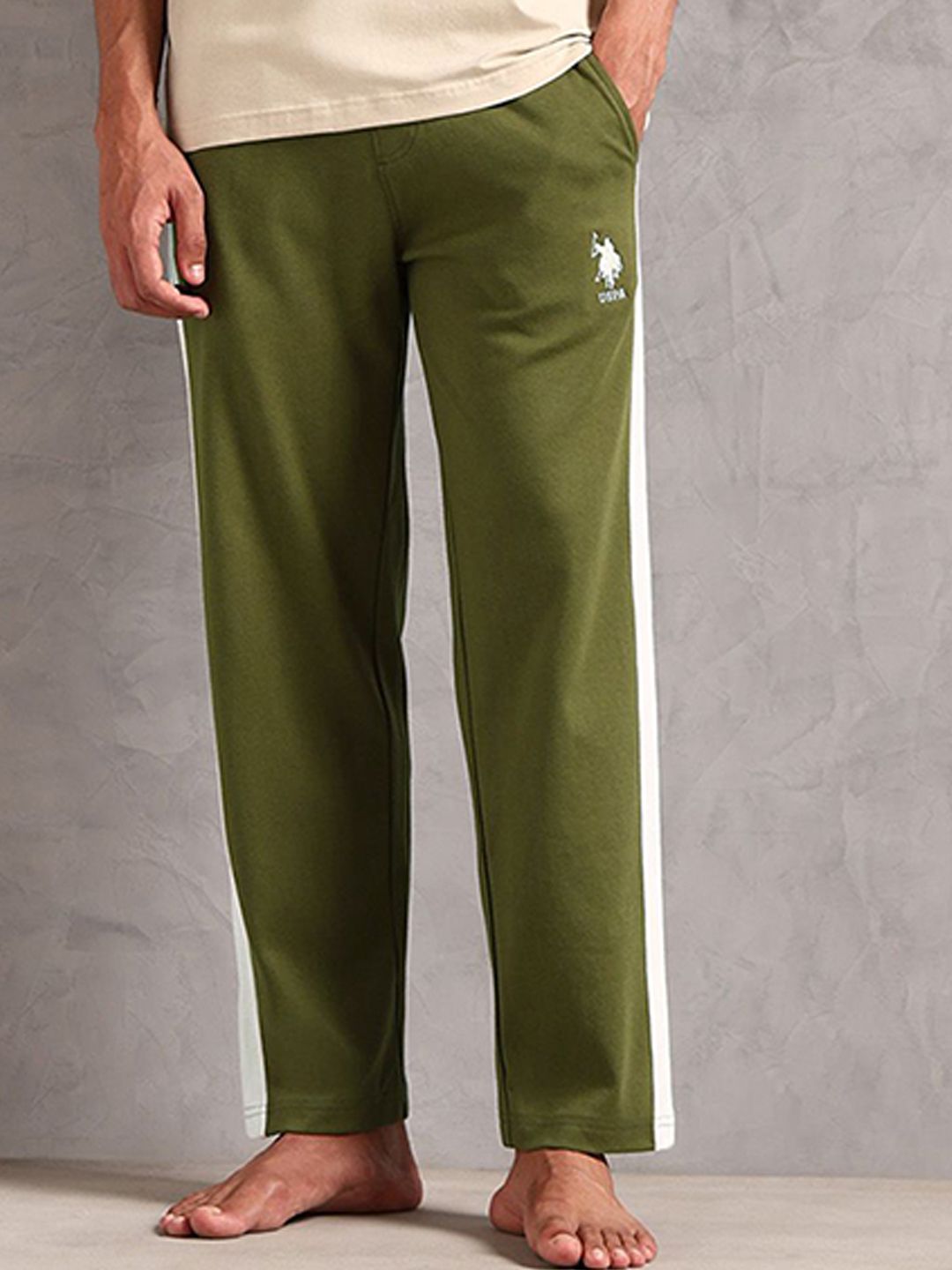 U.S. Polo Assn. Men Regular Fit Solid Cotton Lounge Pants-picture-14