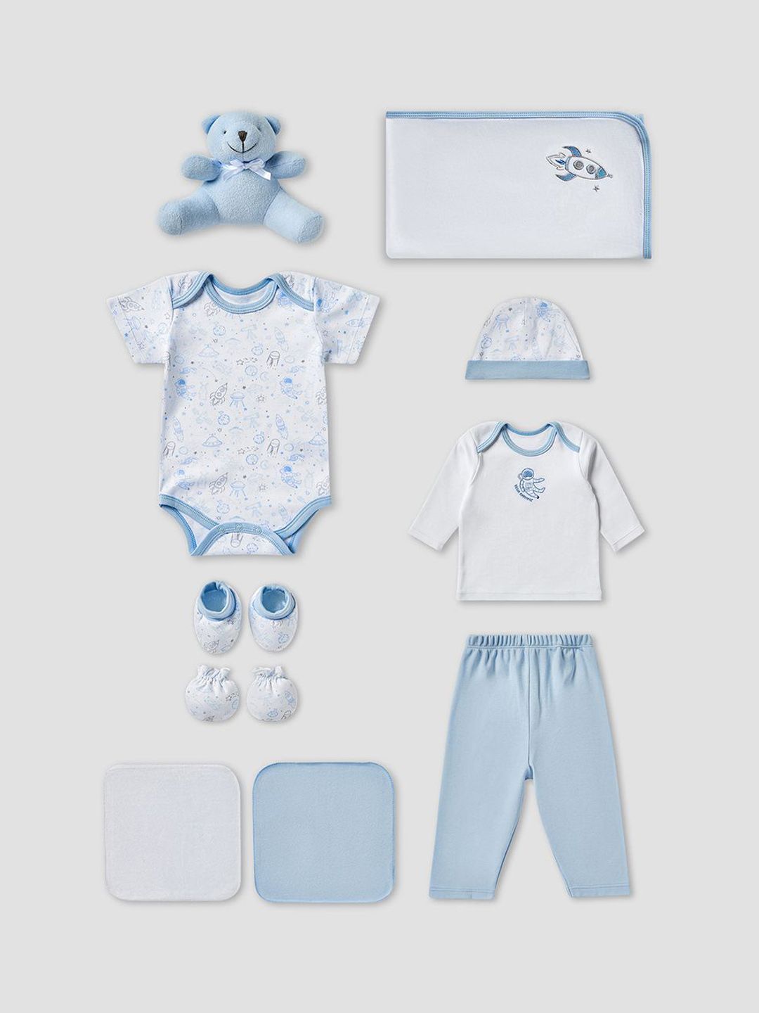 Juniors by Babyshop Boys 10 Pieces Printed Cotton Clothing Gift Set-picture-21