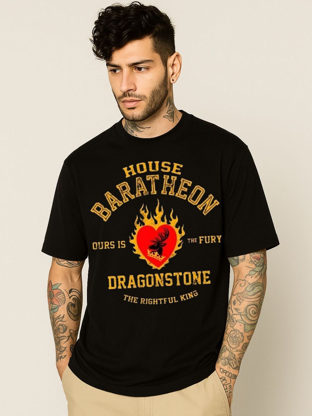 Be Crazy Men Typography Printed Round Neck Cotton T-shirt-picture-35