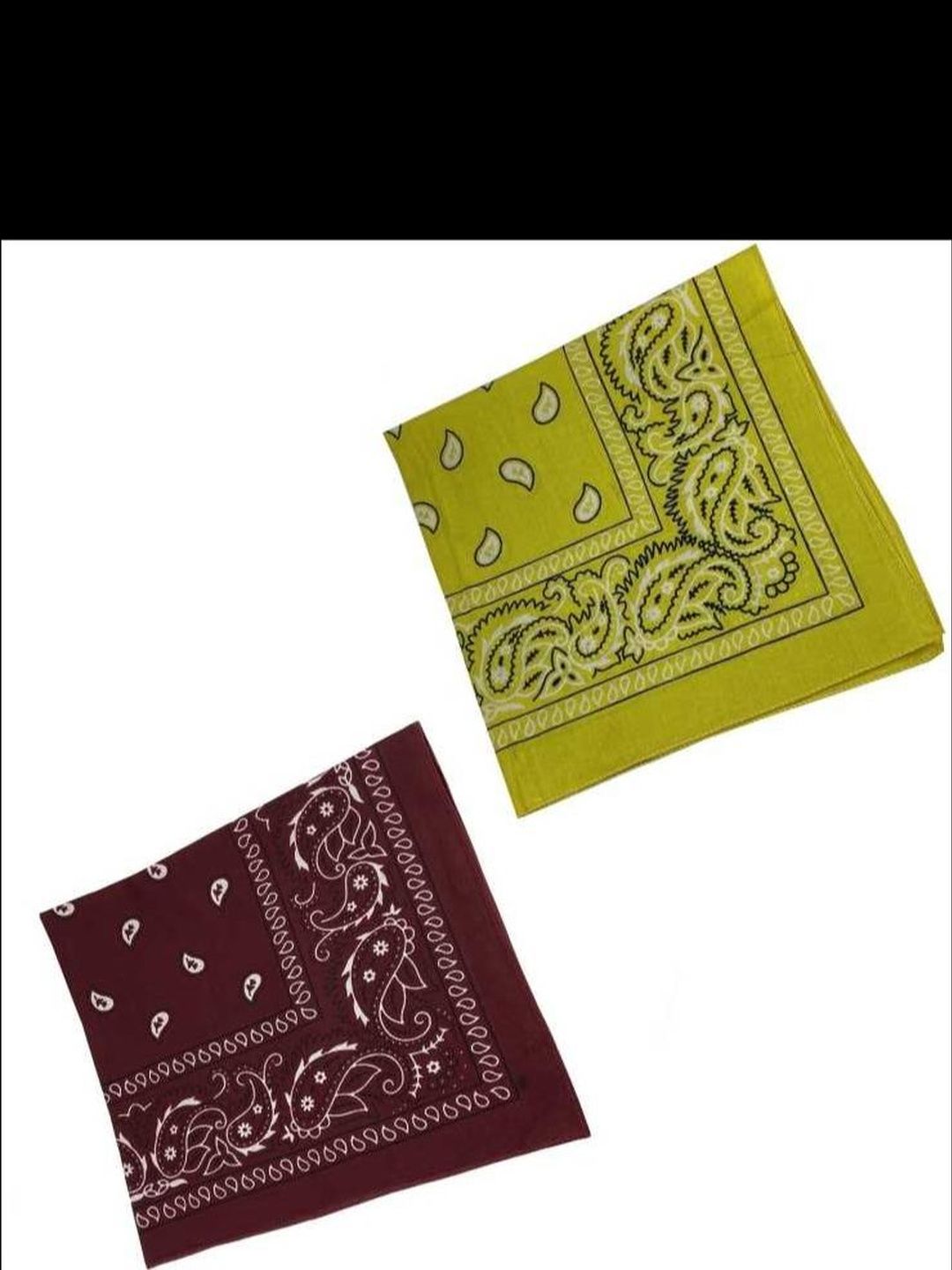 Navkar Crafts Unisex Maroon & Yellow Paisley Cotton Bandanas-picture-10