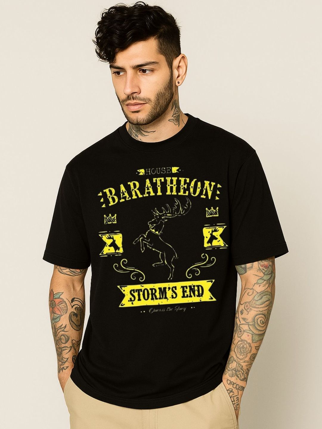 Be Crazy Men Typography Printed Round Neck Cotton T-shirt-picture-36