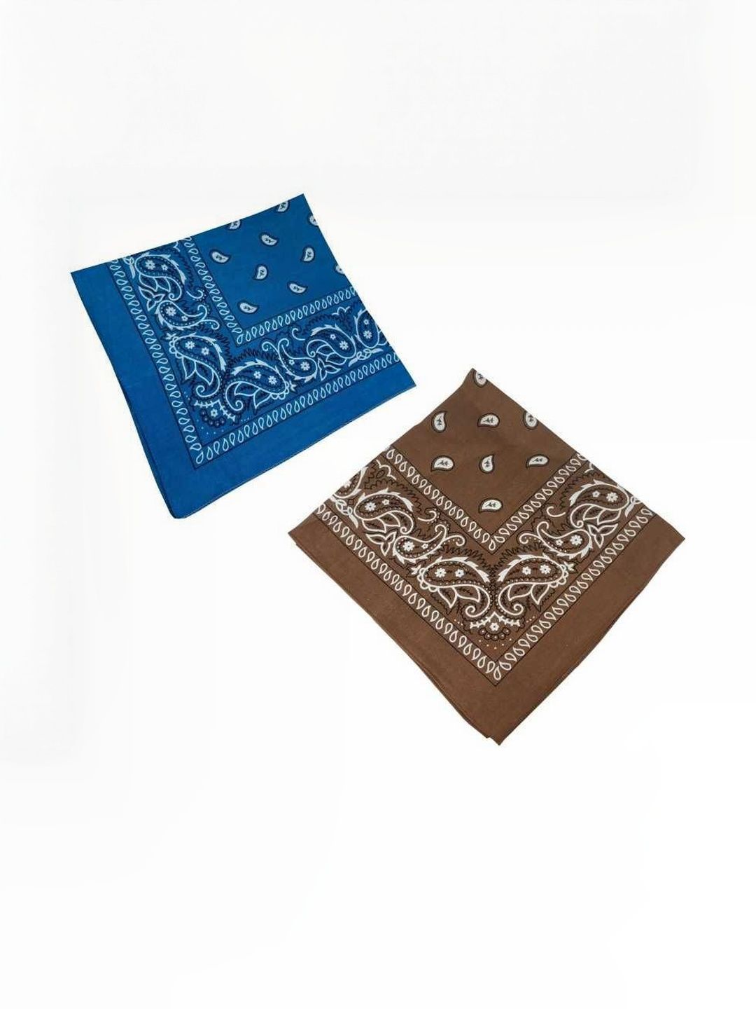 Navkar Crafts Unisex Set of 2 Paisley Cotton Bandanas-picture-51
