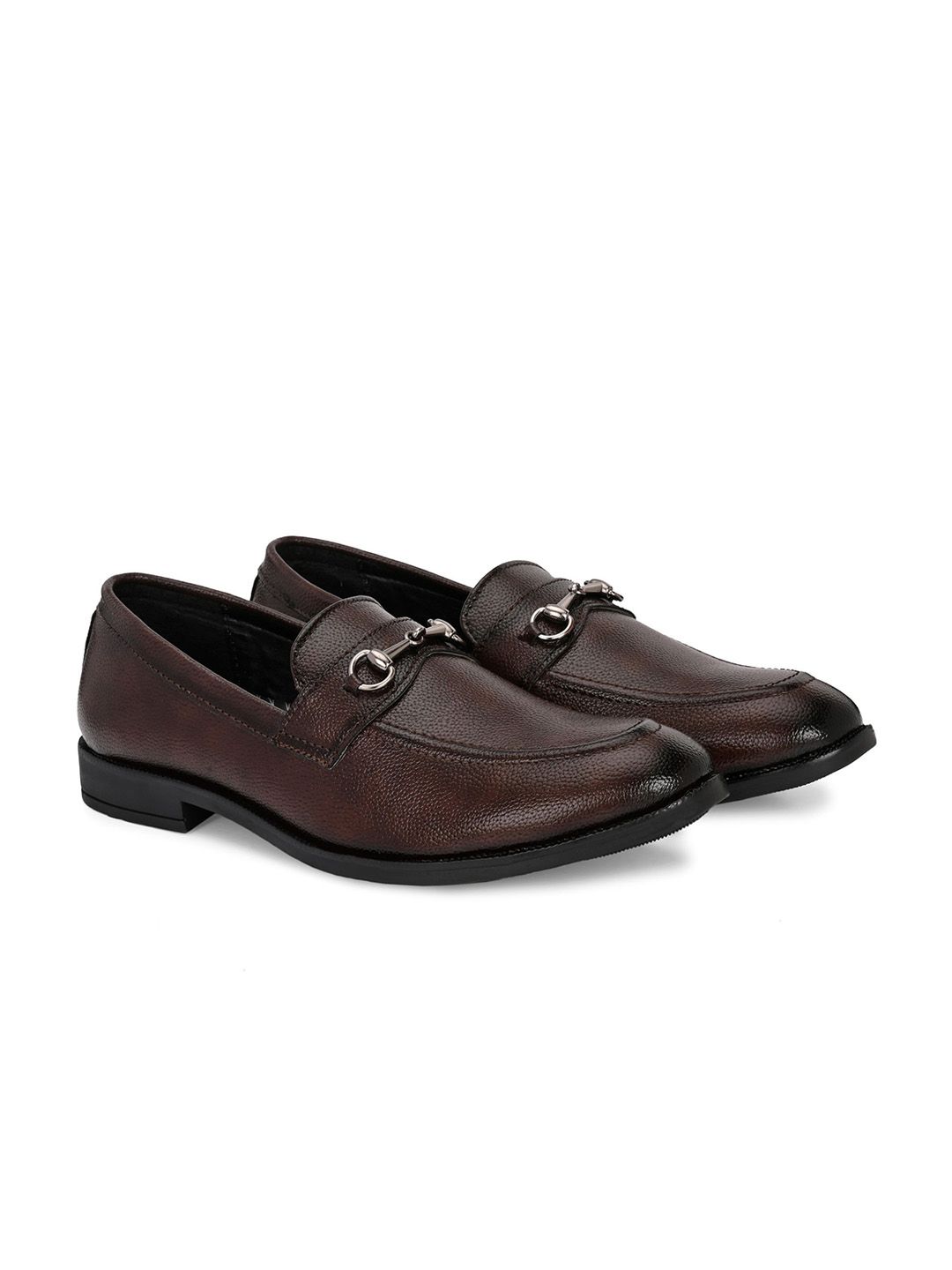 asteroid ALDO Men Brown Solid Slip On Synthetic Formal Loafers-picture-13