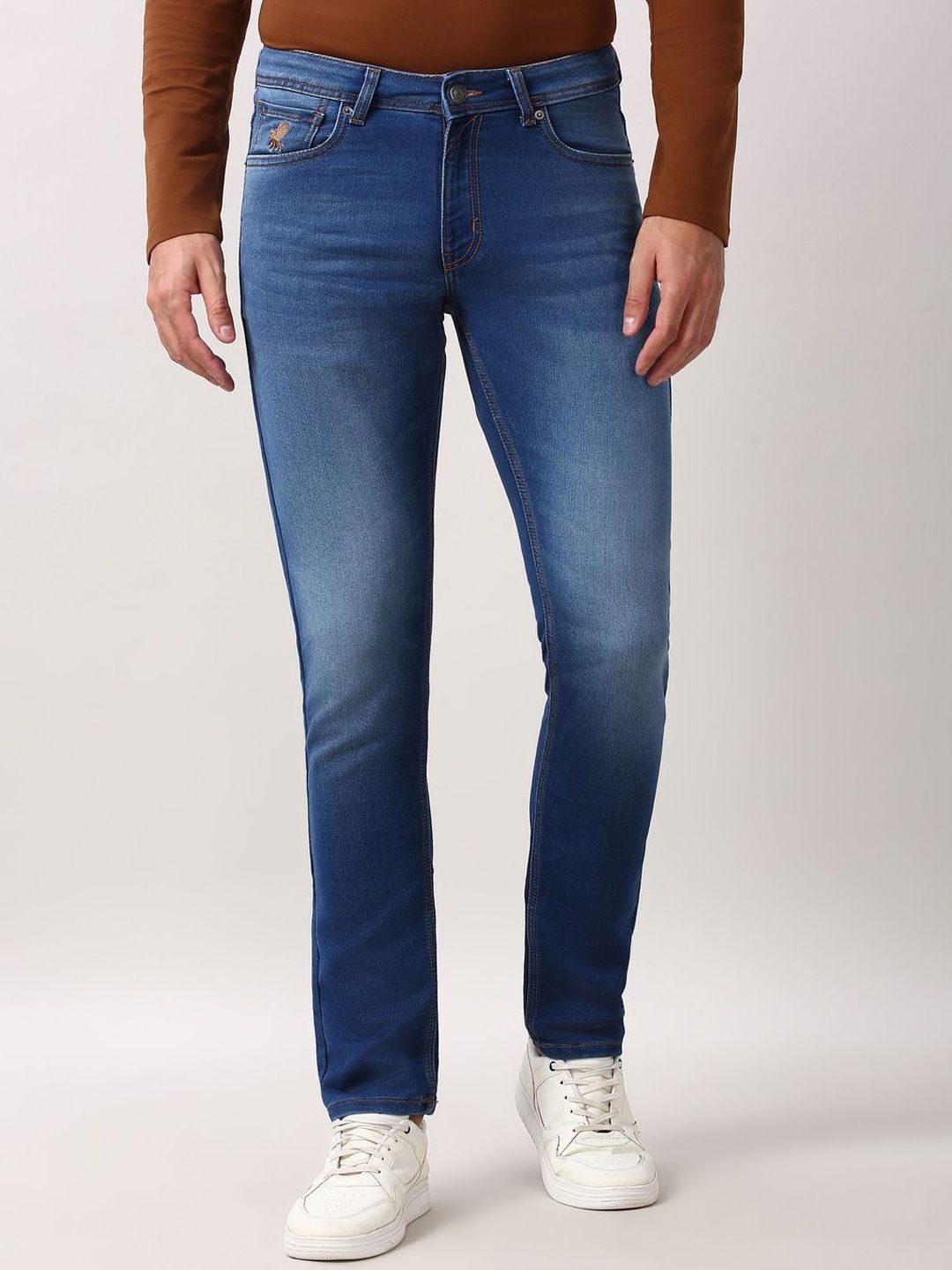 Peter England Casuals Men Slim Fit Mid-Rise Heavy Fade Jeans-picture-26