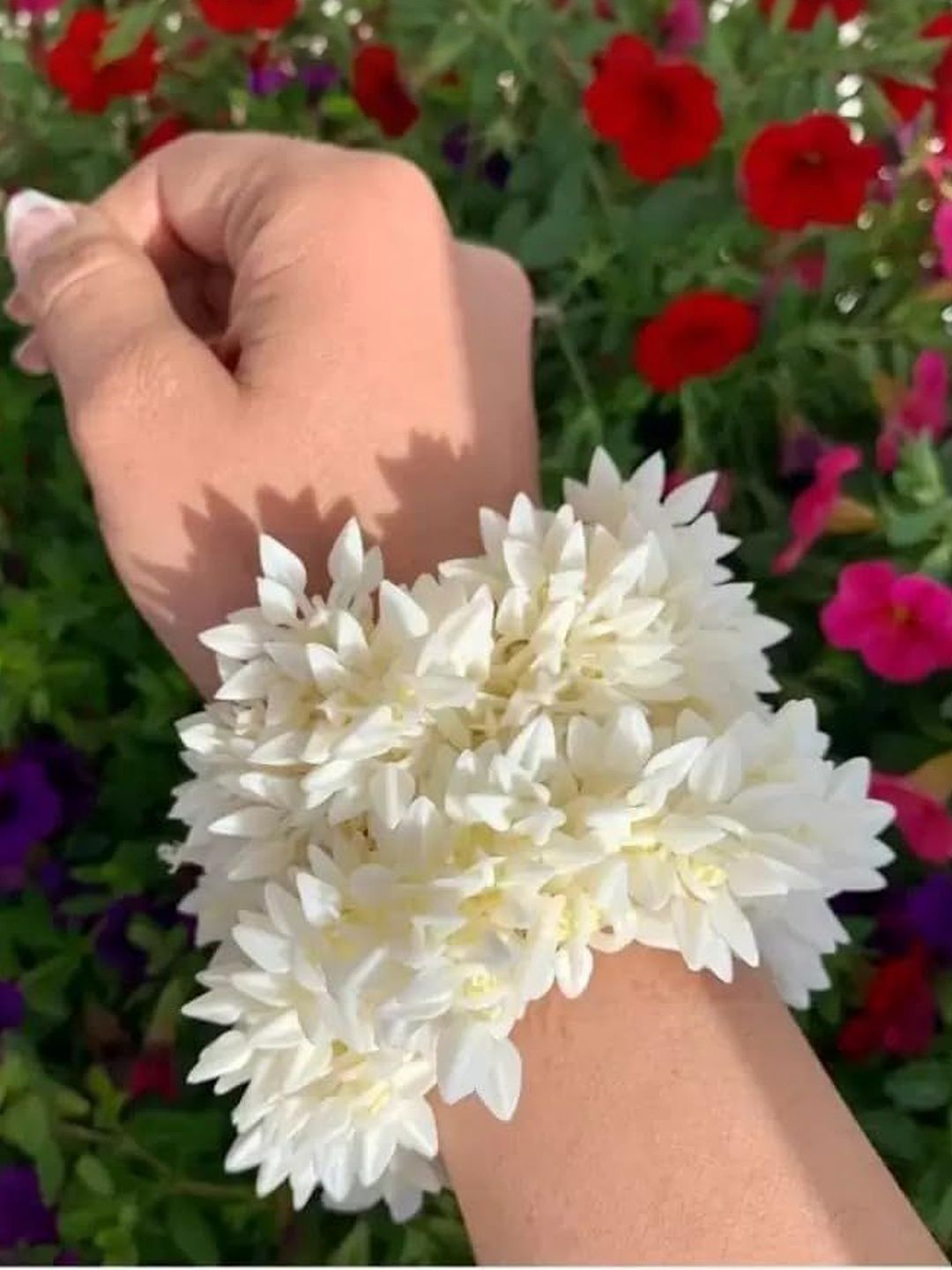 DIVASTRI Women Cream Pack of 2 Mogra Flower Gajra Hair Accessory-picture-28