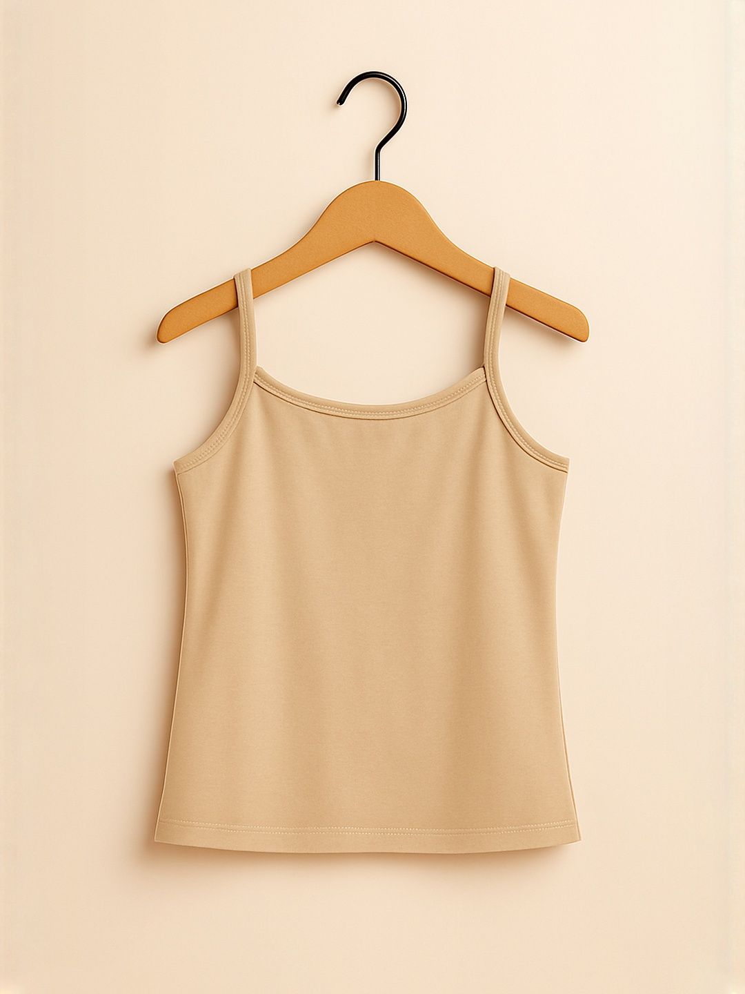 Kidaroo Girls Solid Beige Pure cotton Nonpadded Camisole-picture-55