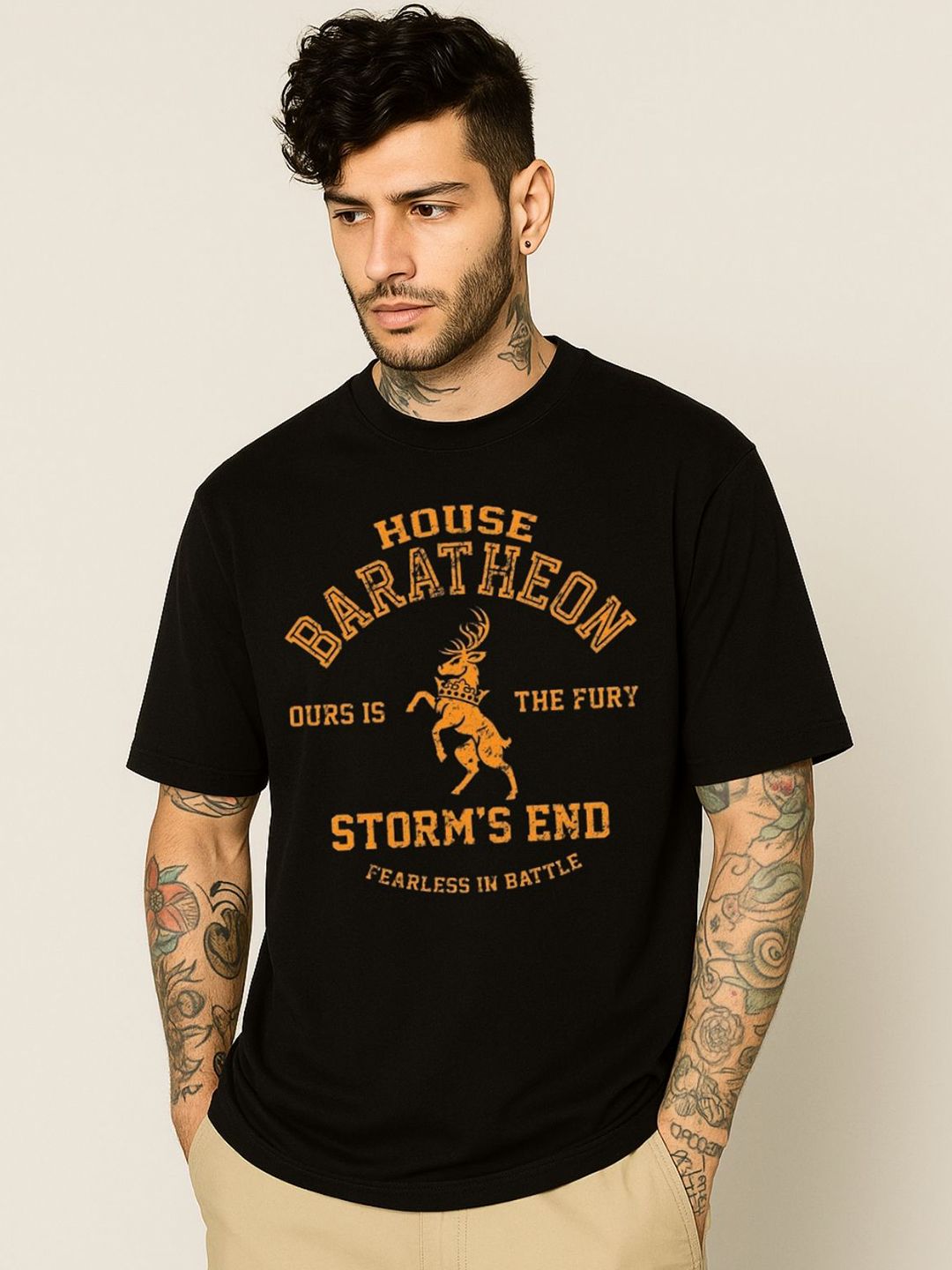 Be Crazy Men Typography Printed Round Neck Cotton T-shirt-picture-29