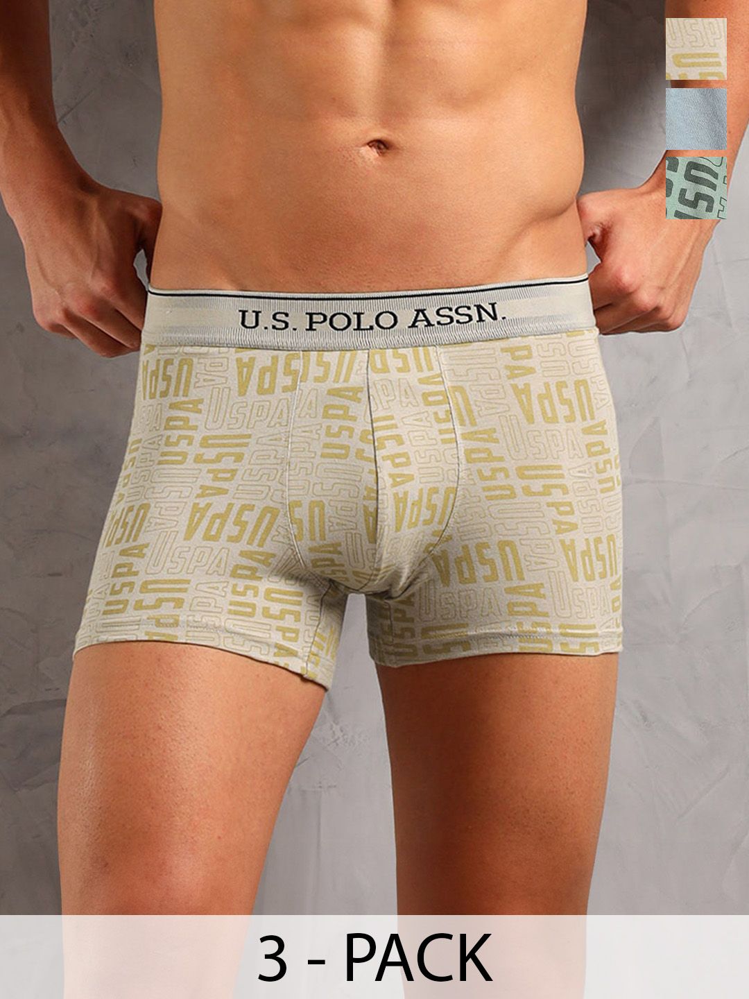 U.S. Polo Assn. Men Pack Of 3 Printed Breathable Cotton Trunks OET17-DAB-P3-picture-35