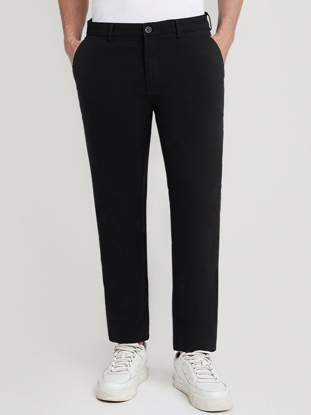ColorPlus Men Smart Slim Fit Trousers-image-15