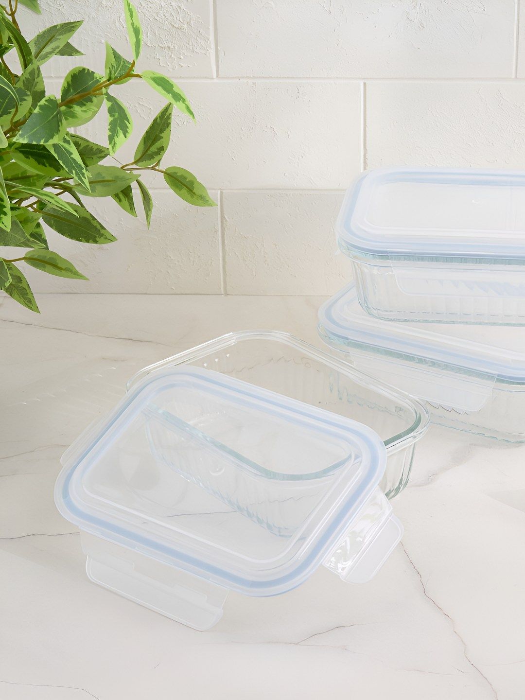 Home Centre Set of 3 Transparent 2025 Glass Easy to Clean Container-picture-25