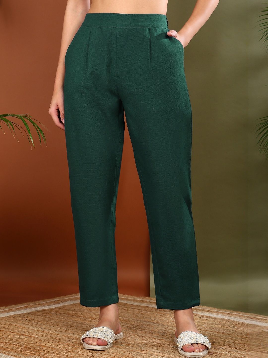 YASH GALLERY Women Pleated Trousers-picture-36