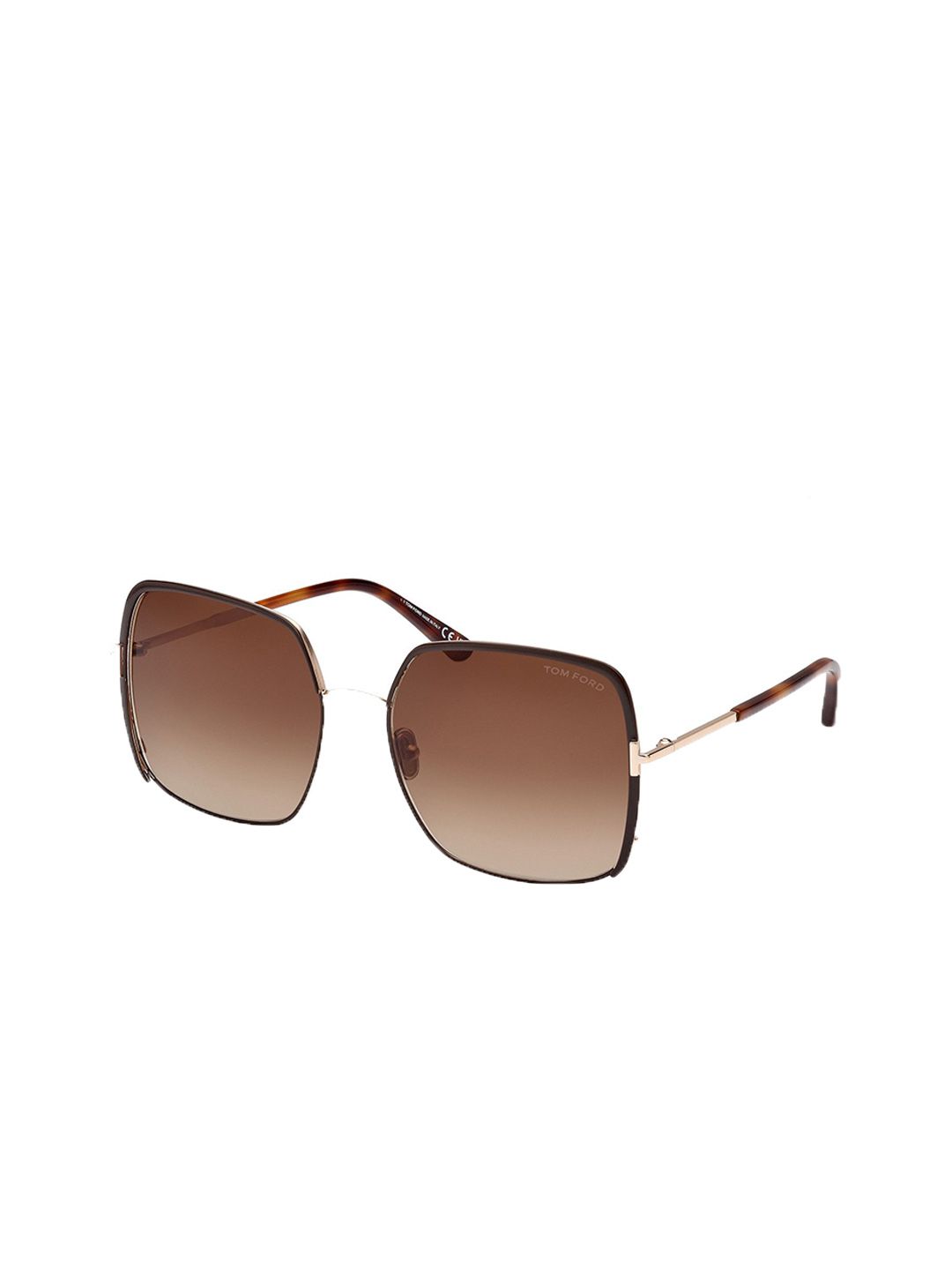 Tom Ford Women Brown Lens & Brown Square Sunglasses FT1006 60 48F-picture-16