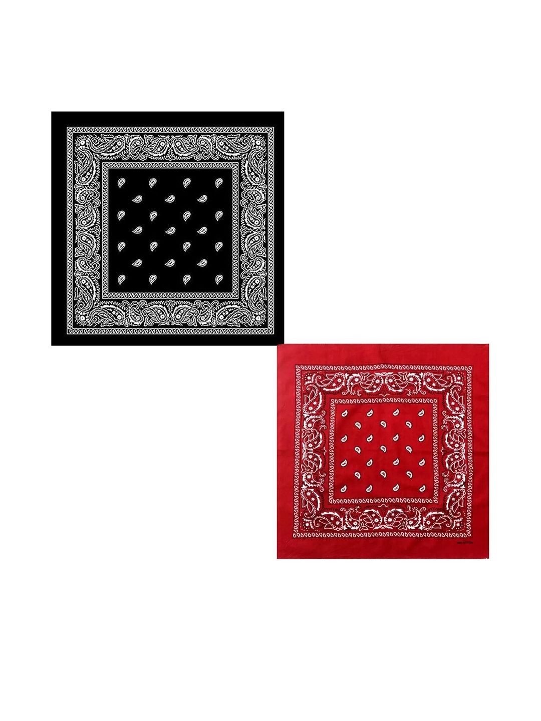 Navkar Crafts Pack of 2 Paisley Cotton Bandanas Headband-picture-12