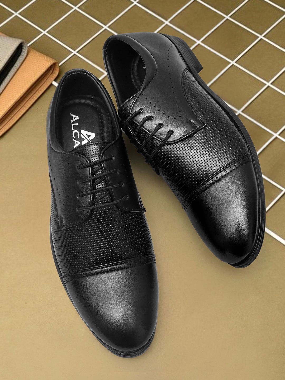 ALCAZO Men Lace-Up Round Toe Formal Derbys-picture-16