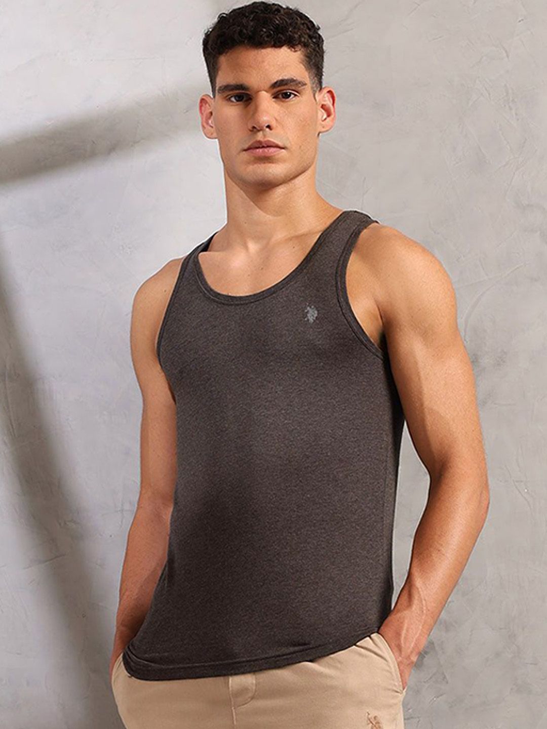 U.S. Polo Assn. Men Pure Cotton Undershirt Vests-picture-39