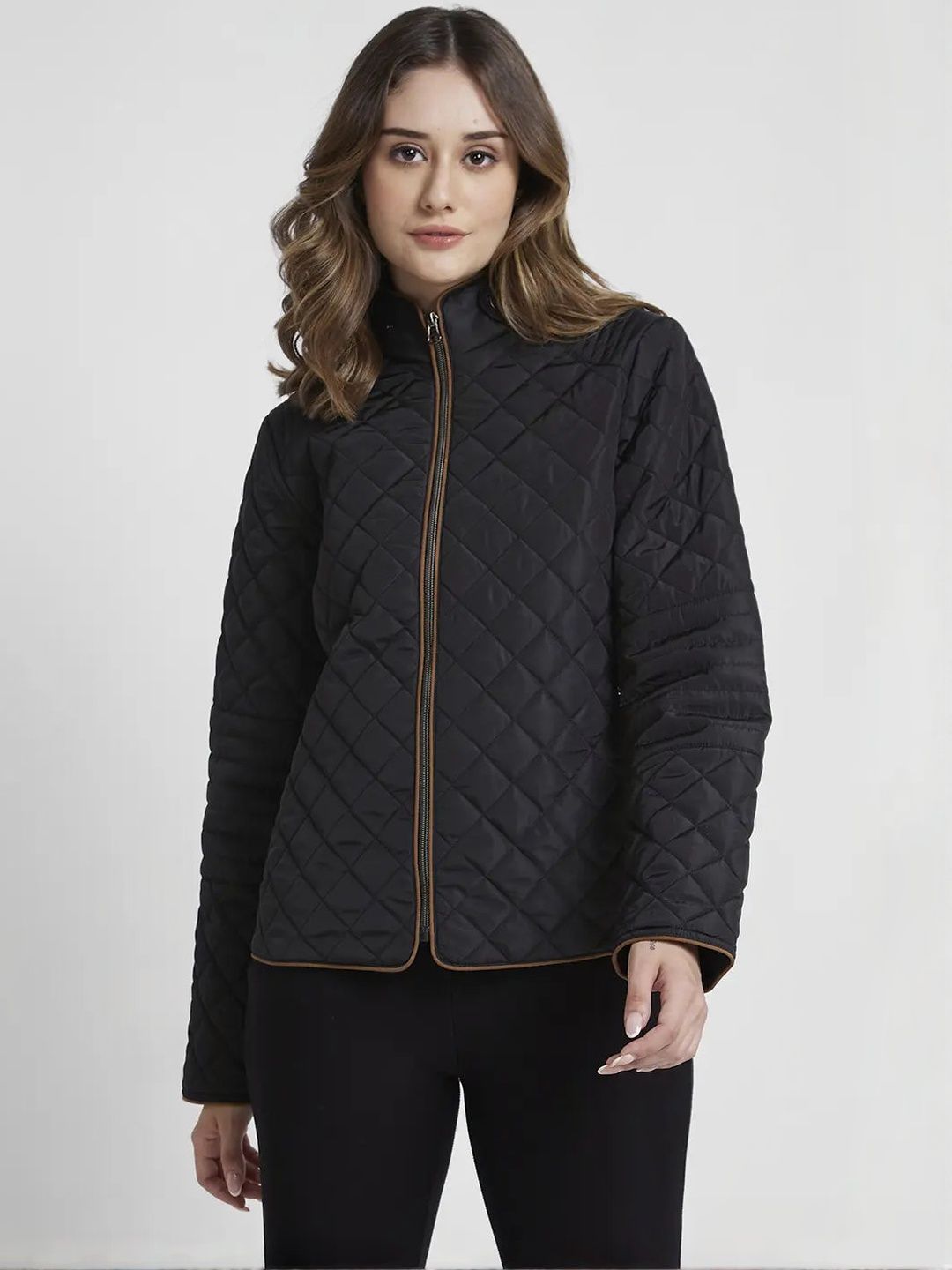 SPYKAR Women Black Solid Comfort Fit Polyester Long Sleeves Casual Jackets-picture-14