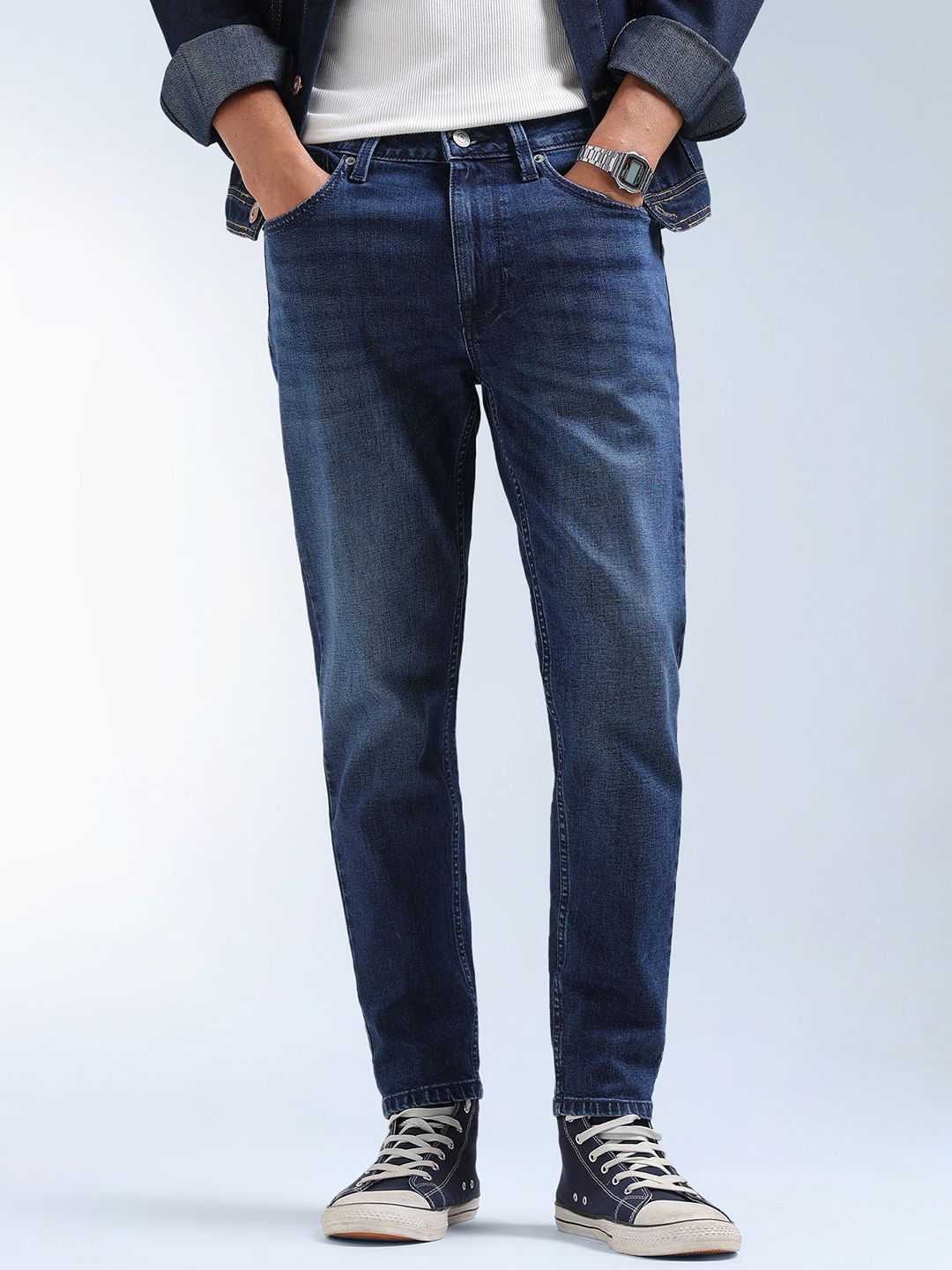 Flying Machine Mrtf Men Relaxed Fit Mid-Rise Light Fade Stretchable Jeans-picture-39