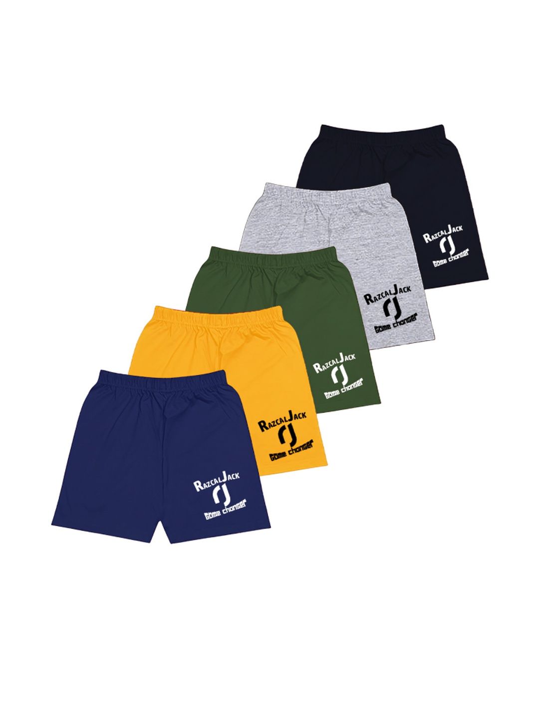Boys Pack of 5 Cotton Mid-Rise Regular Fit Shorts-image-36