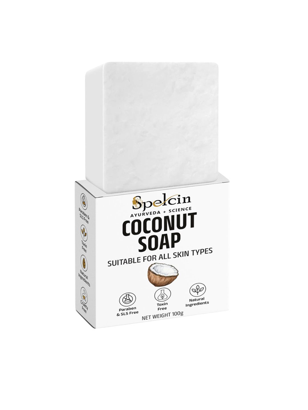 Spelcin Ayurvedic Coconut Soap 100g-image-44