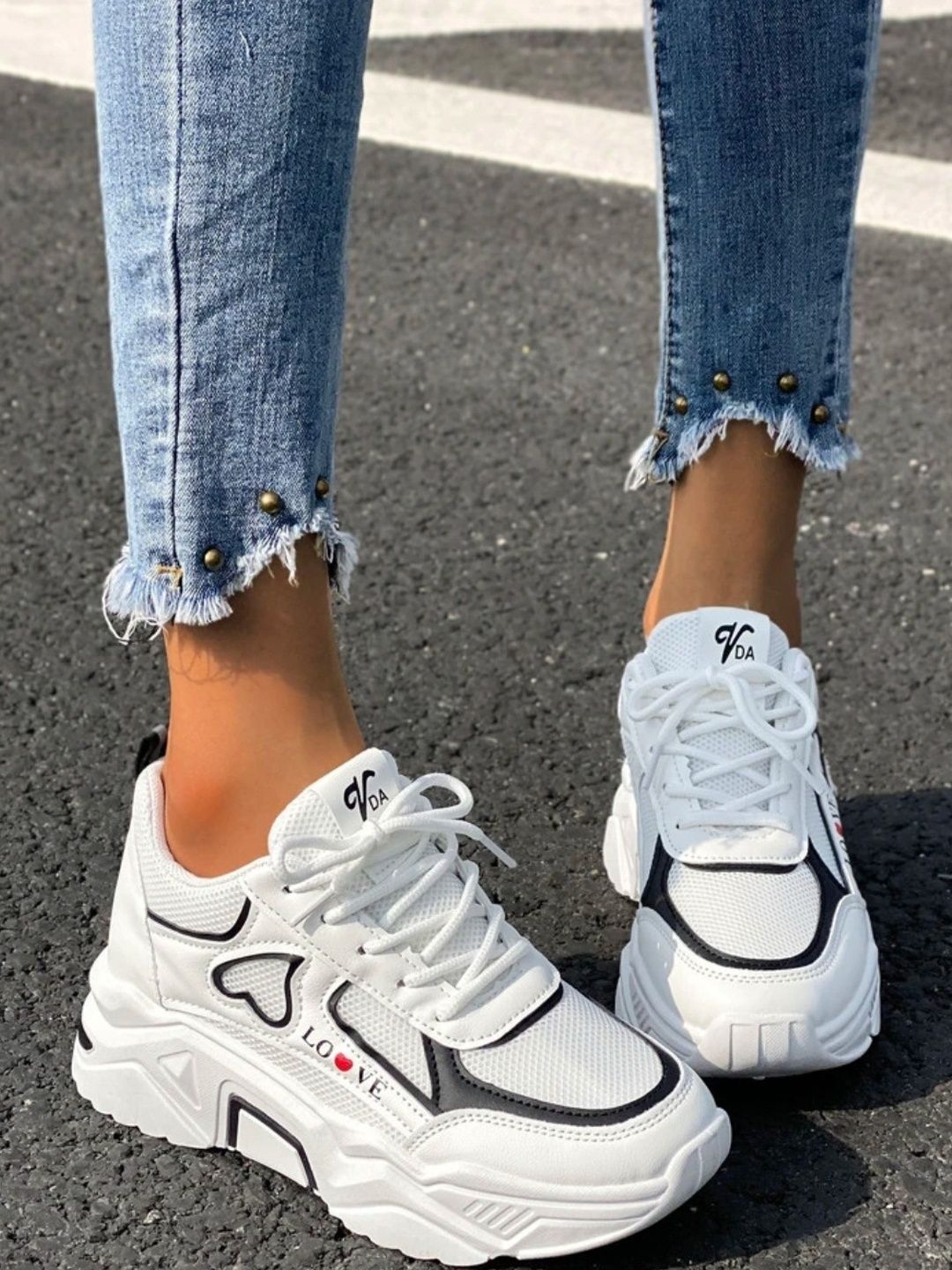 Shozie Girls White Lace-Ups Sneakers-picture-25