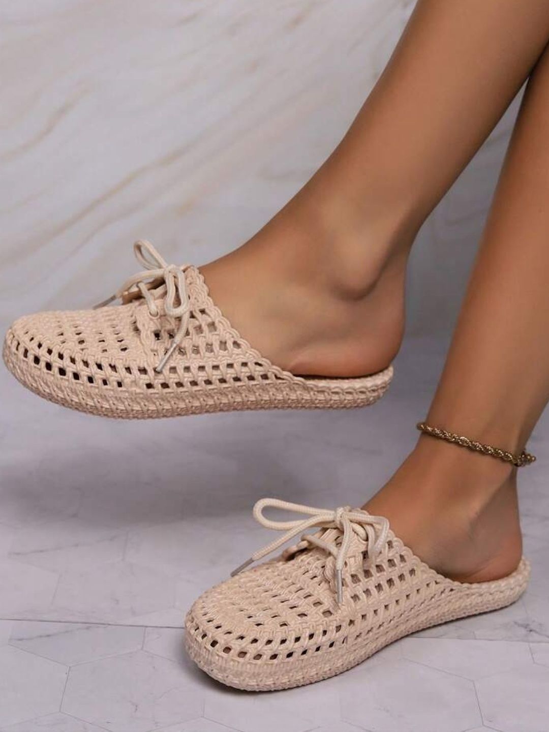 Shozie Girls Beige Rubber Slip-On-picture-27