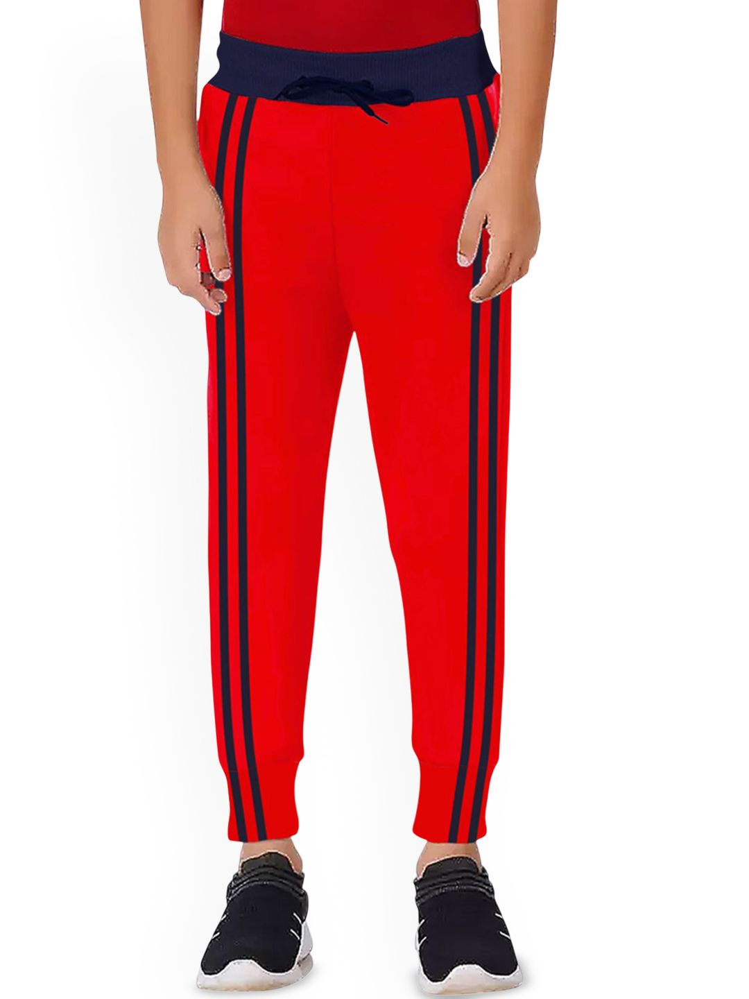 BILLYBALL Kids Striped Pure Cotton Mid-Rise Joggers-picture-31