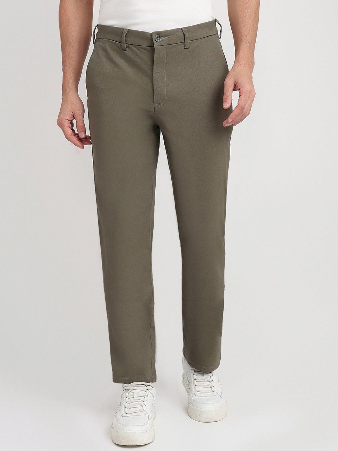 ColorPlus Men Comfort Regular Fit Chinos Trousers-picture-19