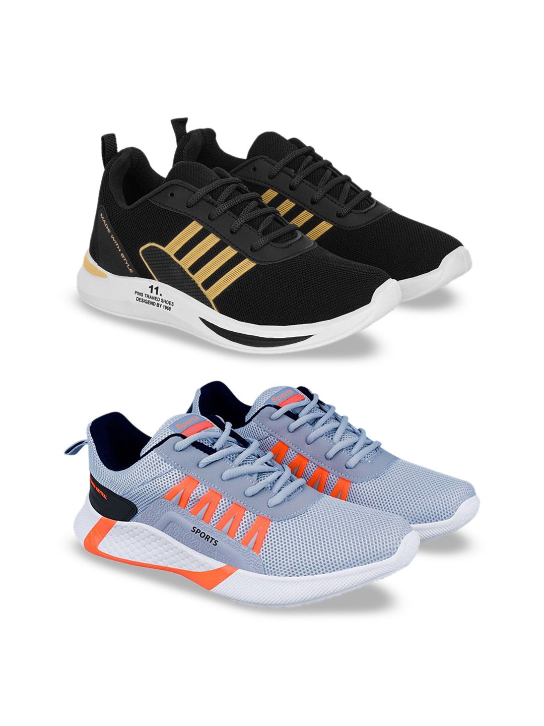 BIRDE Men Set of 2 Woven Design Lace-Ups Sneakers-picture-19