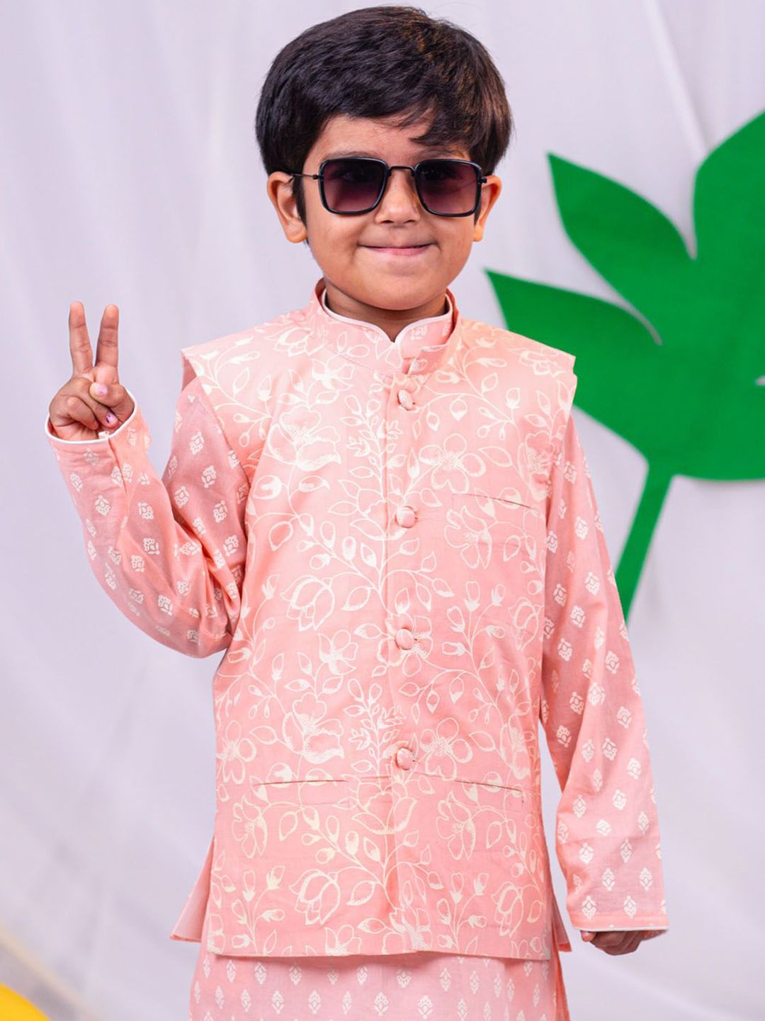 JBN Creation Boys Printed Nehru Jackets-image-13