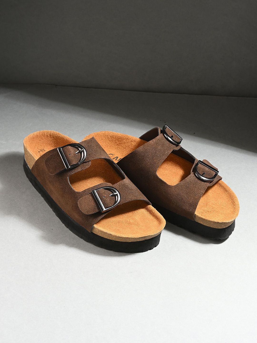 AfroJack Women Leather Open Toe Flats-image-8