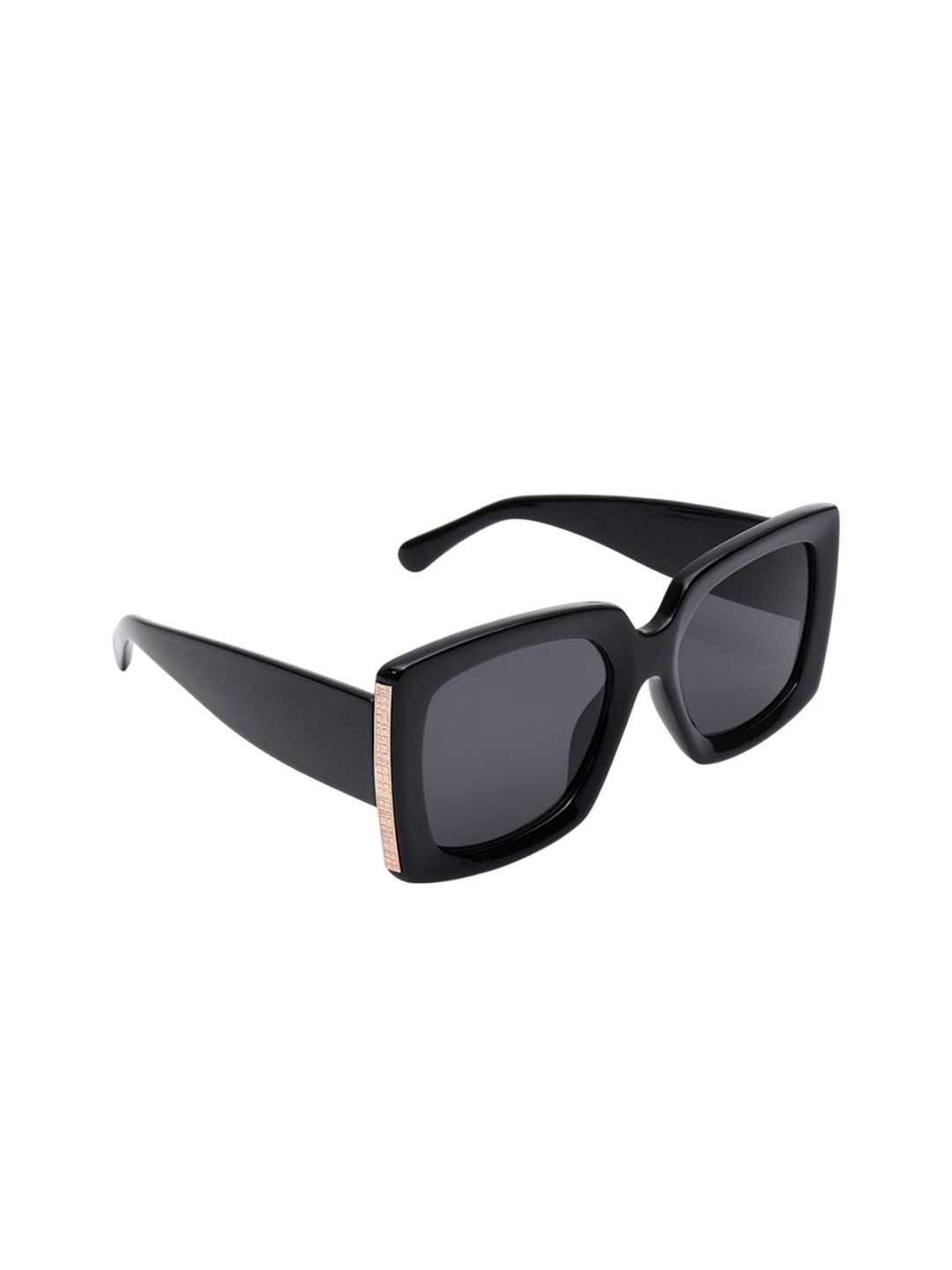 PELLE LUXUR Women Grey Lens & Black Square Sunglasses with-image-10