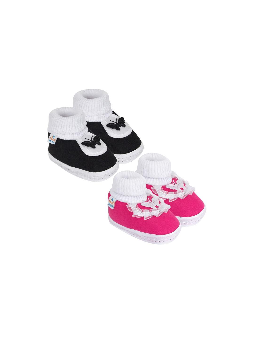 NESKA MODA Unisex Kids Pack of 2 Cotton Booties-picture-29
