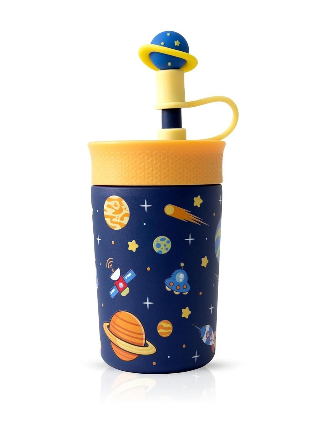 ONE AND ONLY Kids Blue Printed Stainless Steel Tumbler-picture-14