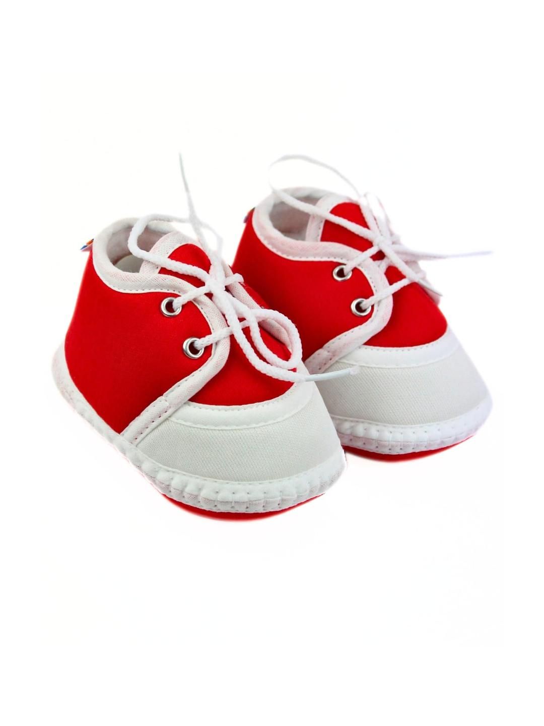 NESKA MODA Kids-Unisex Red Cotton Booties-image-47