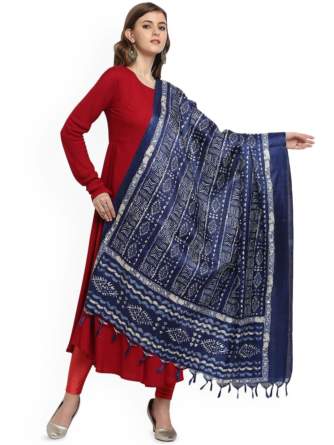 Kemza Ethnic Motifs Block & Bagru Printed dupatta-picture-24