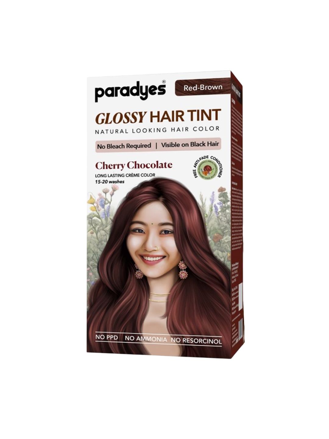 Paradyes Semi-Permanent Creme Glossy Tint Hair Color160g - Cherry Chocolate-picture-40
