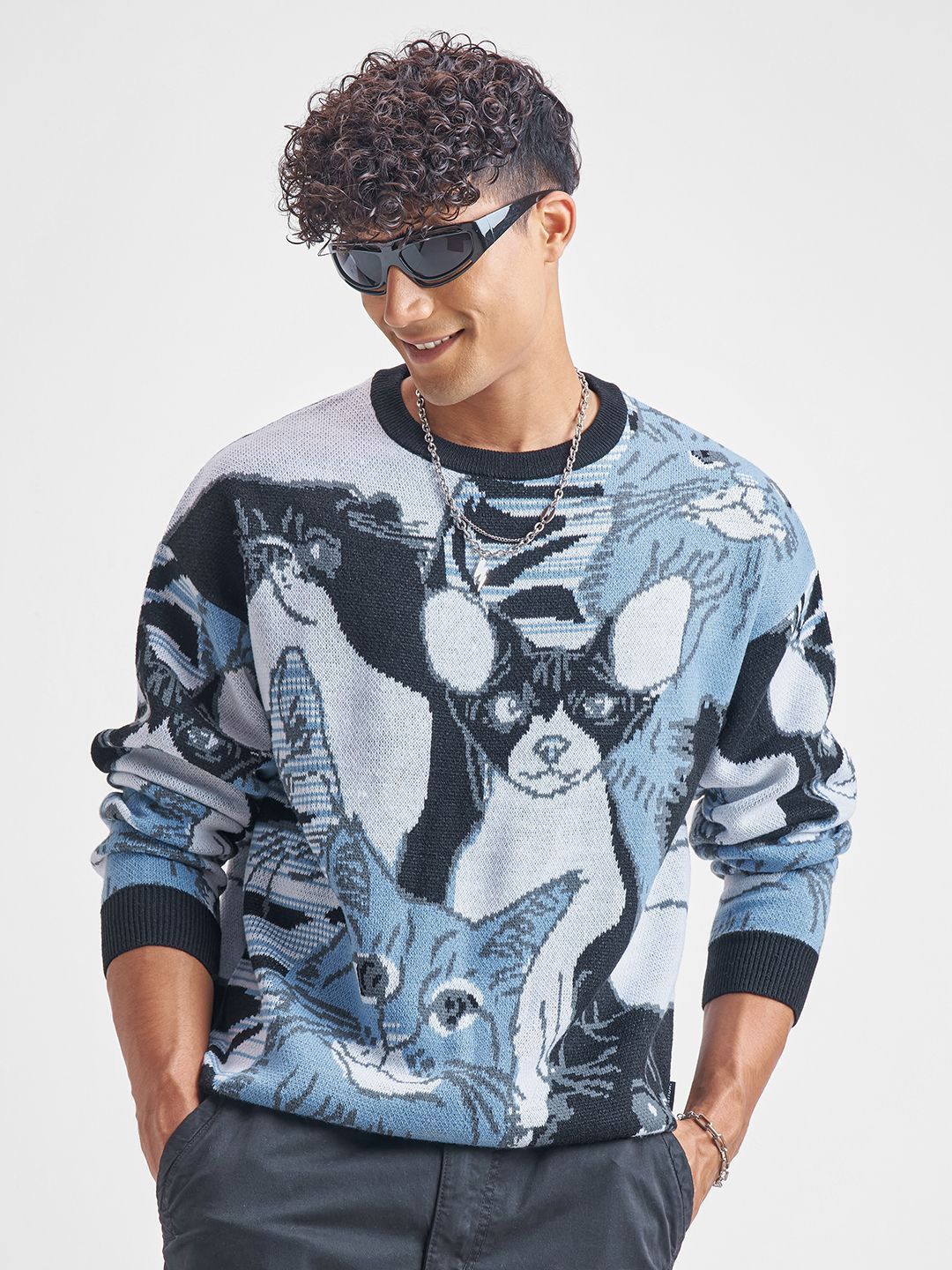 HIGHLANDER Men Printed Pullover Sweaters-picture-11