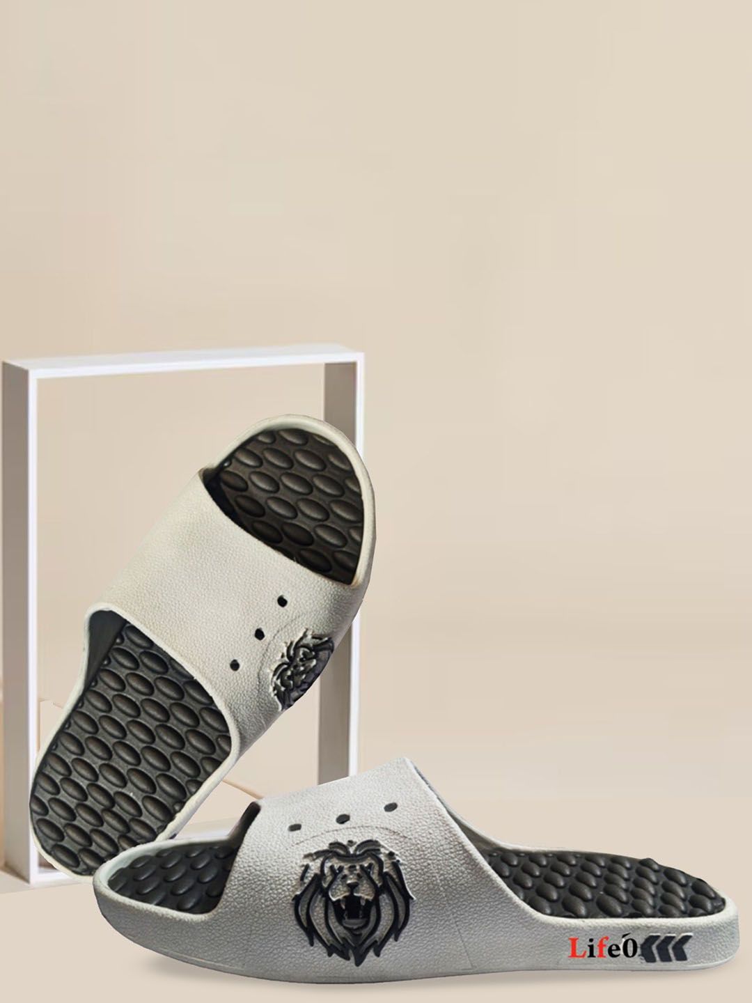 LIFA TRADERS Men Grey Sliders-picture-11
