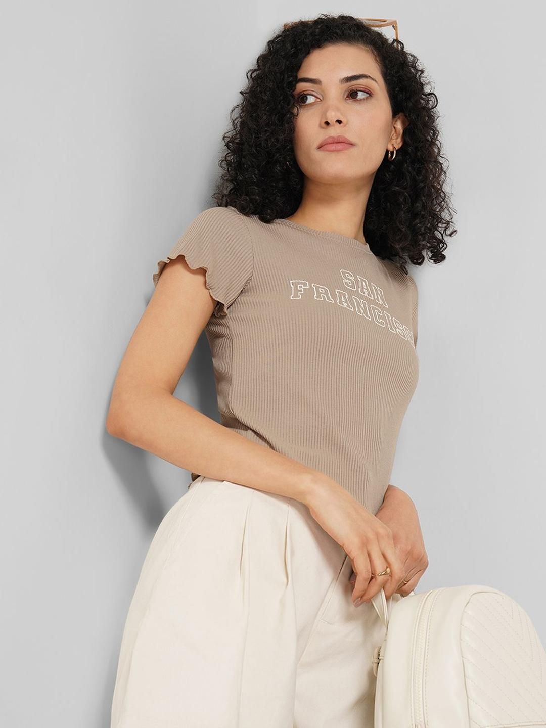 People Typography Printed Short Sleeves Regular Fit T-shirt-picture-35