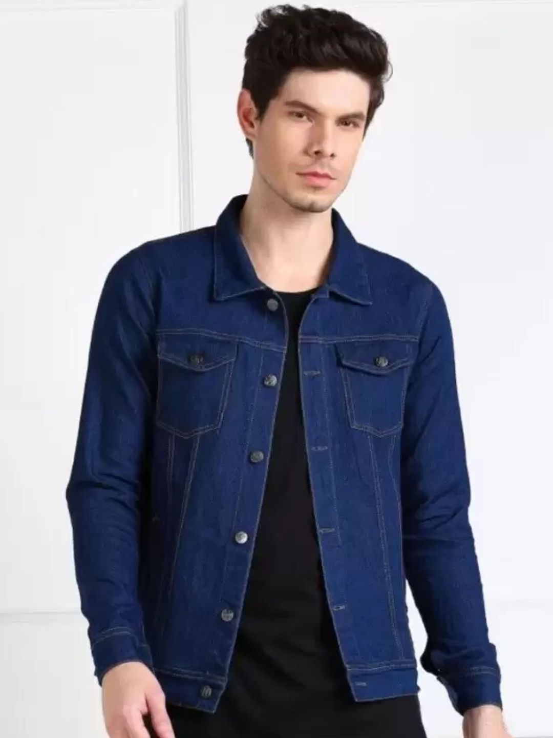 Moda Rapido Spread Collar Lightweight Denim Jacket-picture-33