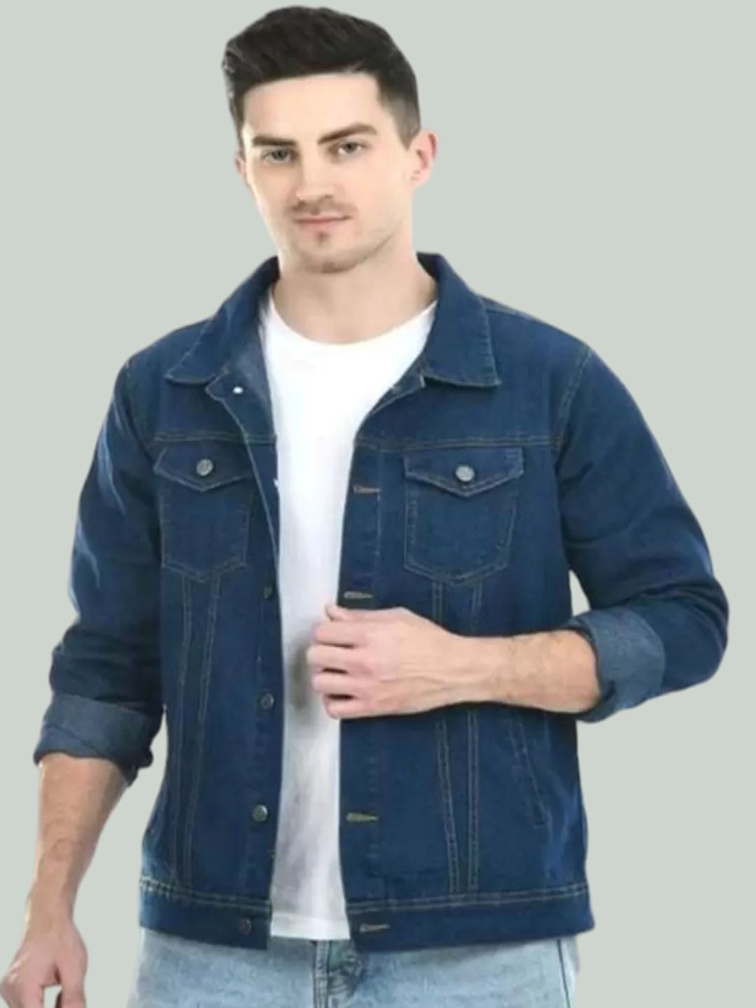 Moda Rapido Lapel Collar Denim Jacket-picture-13