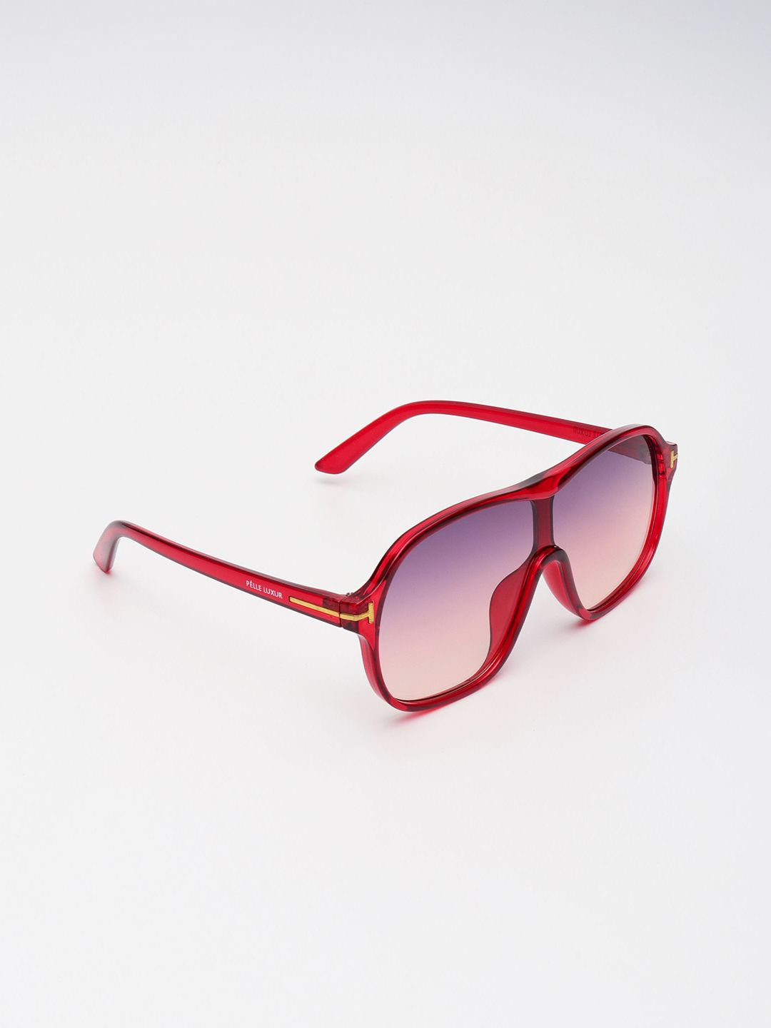 PELLE LUXUR Women Purple Lens & Red Oversized Sunglasses with UV Protected Lens PLSG8034-image-40