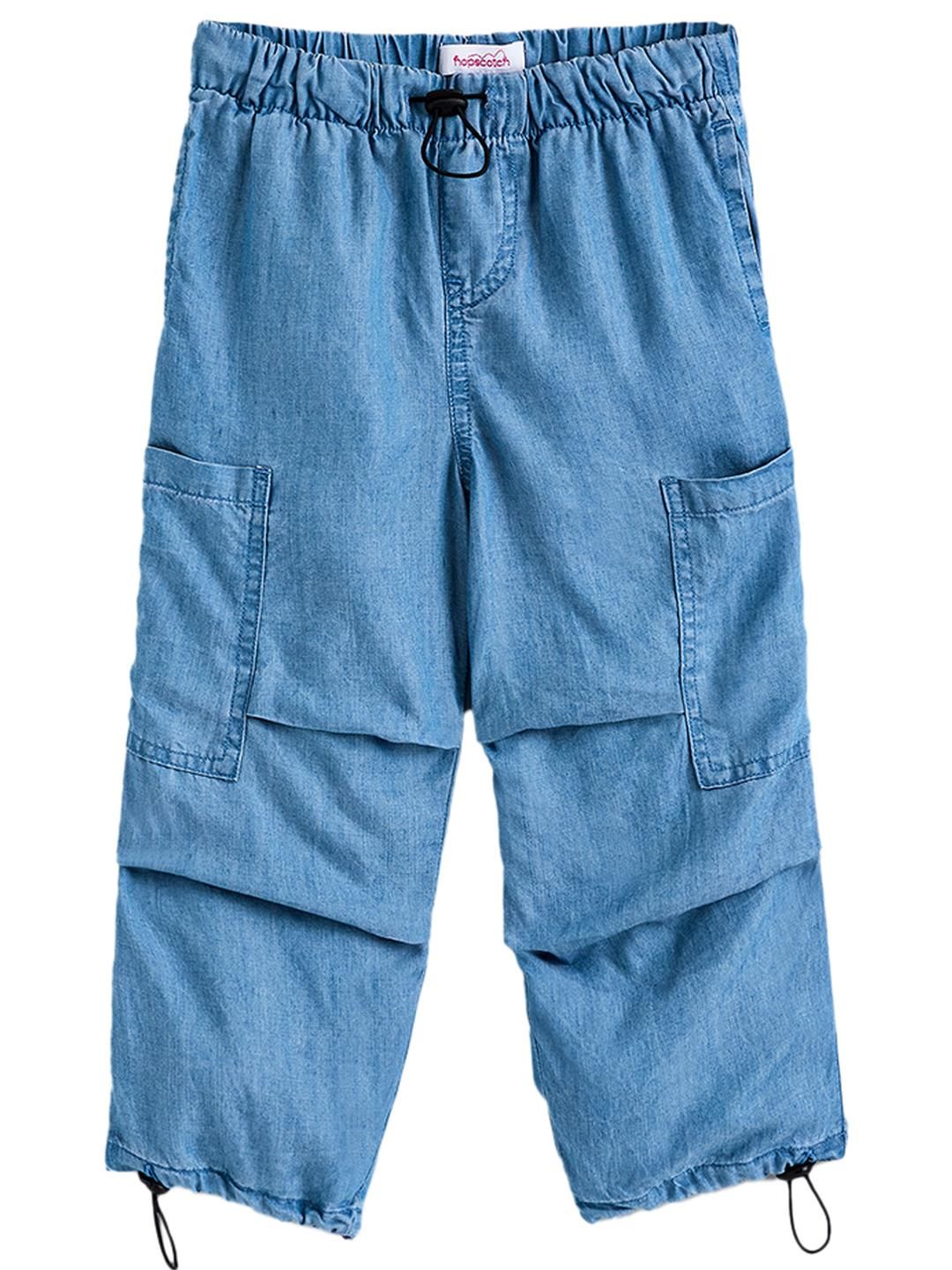 Hopscotch Girls Relaxed Fit Mid-Rise Light Fade Jeans-picture-15