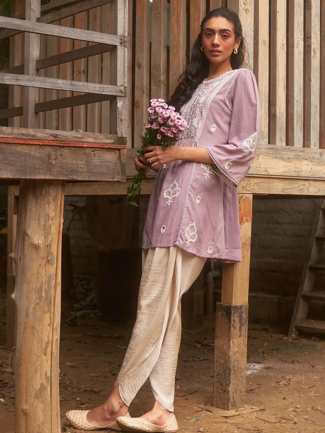 Lakshita Women Embroidered Bell Sleeves Tunic-picture-21