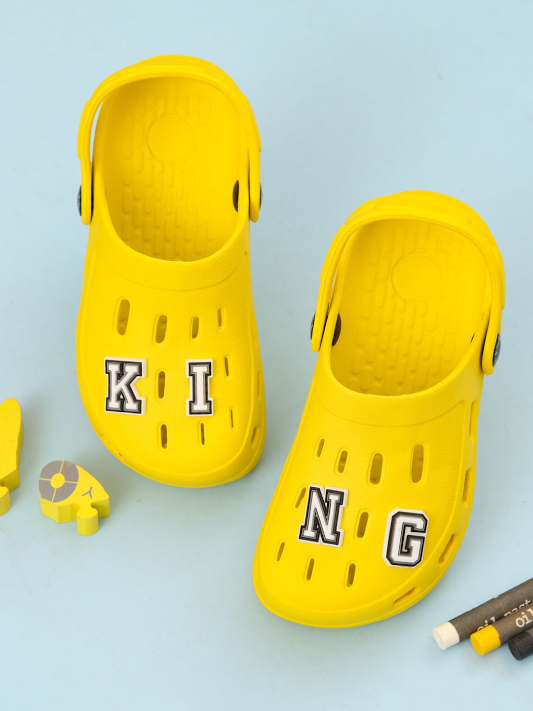 Yellow Bee Boys Rubber Clogs Flip Flops-picture-53